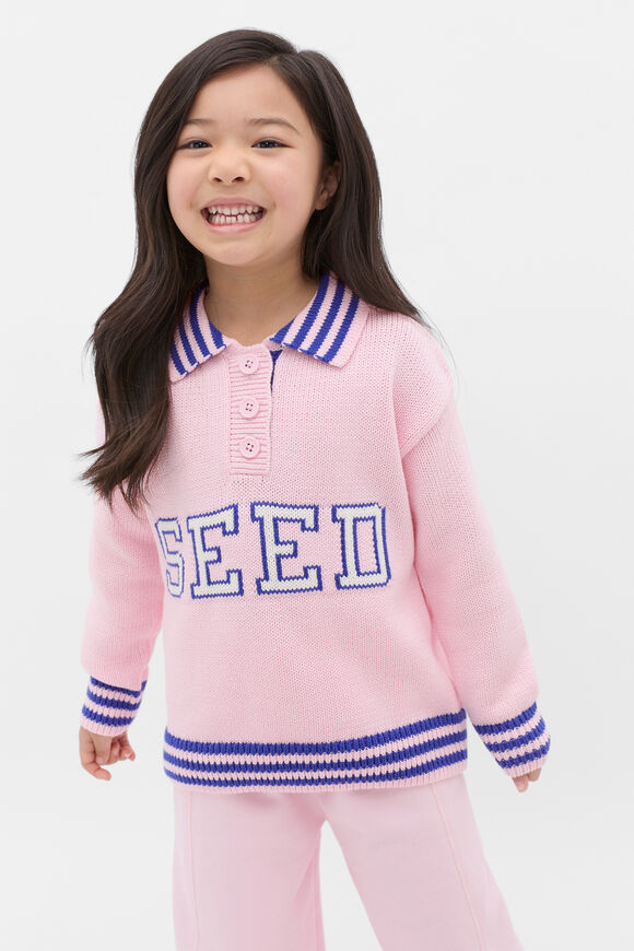Retro Logo Knit  Pink Lemonade  hi-res