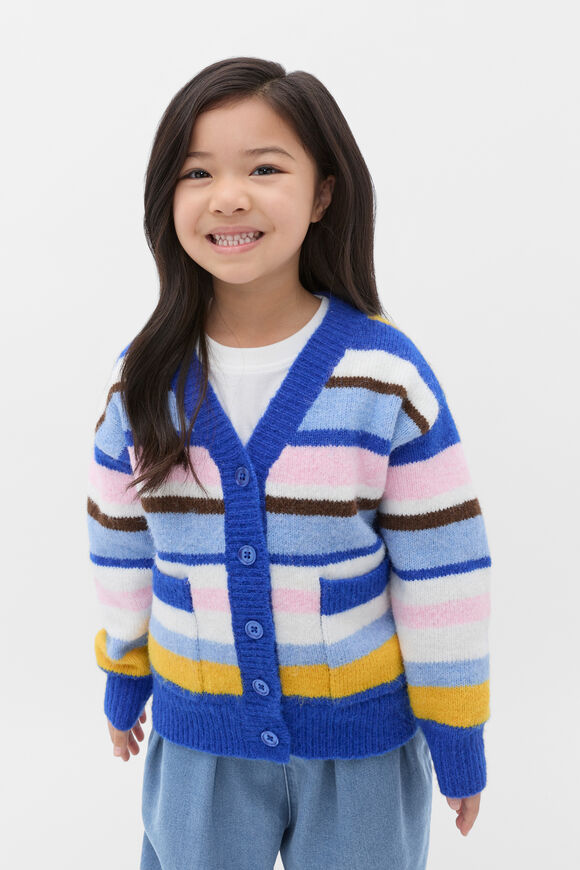 Stripe Knit Cardigan  Multi  hi-res
