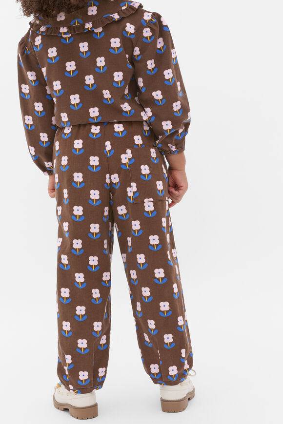 Cord Floral Balloon Pant  Cacao  hi-res