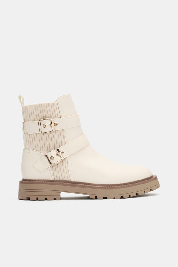 Rib Biker Boot  Classic Cream  hi-res