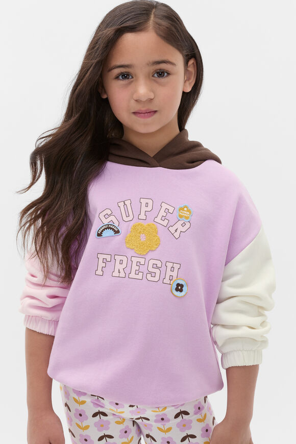 Colour Block Hoodie  Orchid  hi-res