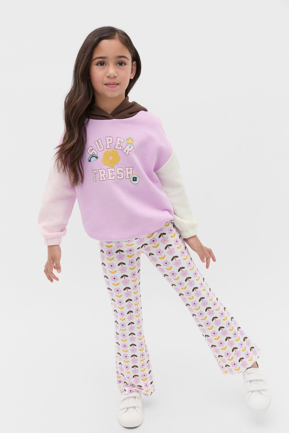 Colour Block Hoodie  Orchid