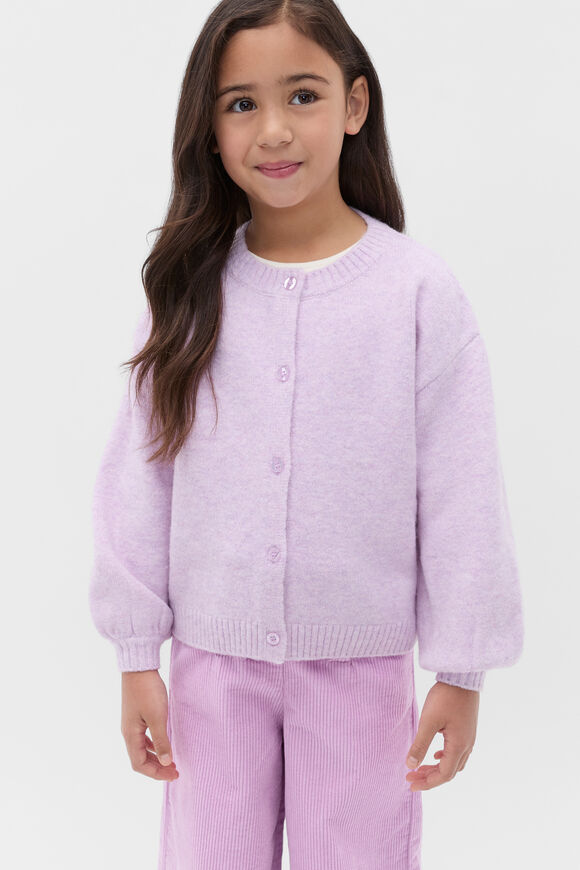 Fluffy Knit Cardigan  Orchid  hi-res
