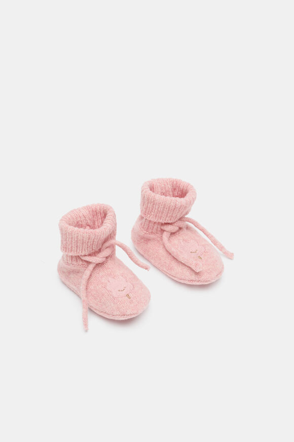 Leaf Knit Bootie  Blush Pink Marle  hi-res