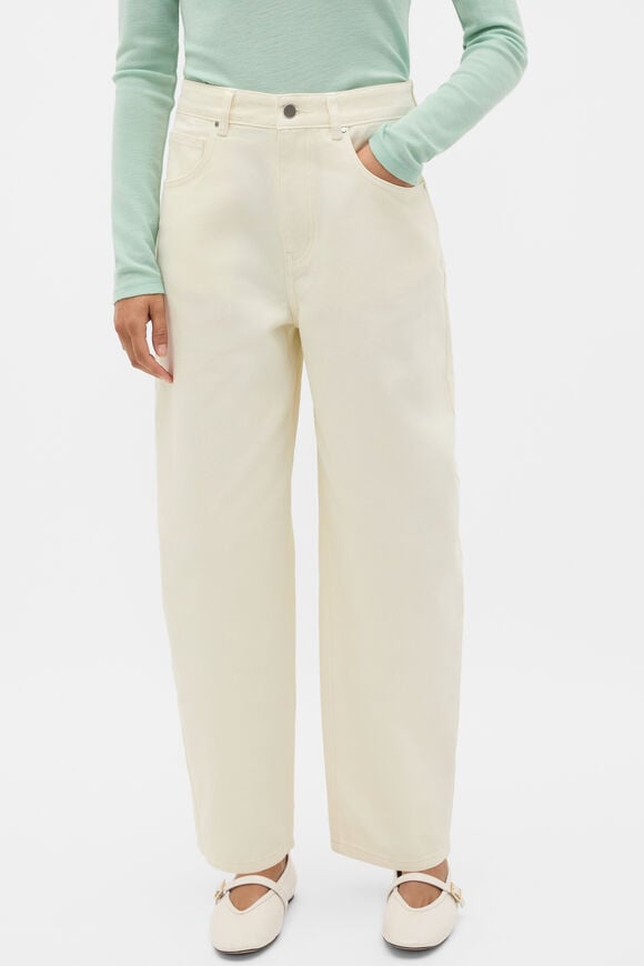 Relaxed Barrel Jean  Coconut Cream  hi-res