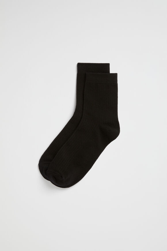 Core Quarter Crew Sock  Black  hi-res