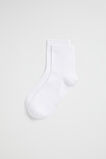 Core Quarter Crew Sock  White  hi-res