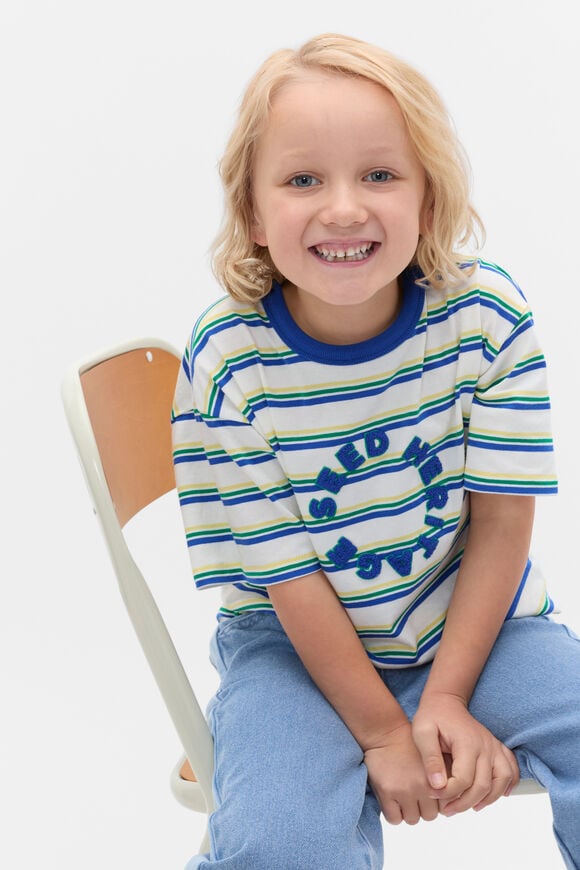 Multi Stripe Logo Tee  Multi Stripe  hi-res