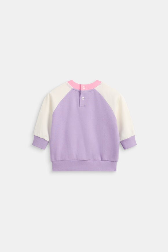 Colourblock Logo Sweat  Lilac  hi-res