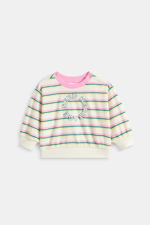 Stripe Toweling Sweat  Multi  hi-res