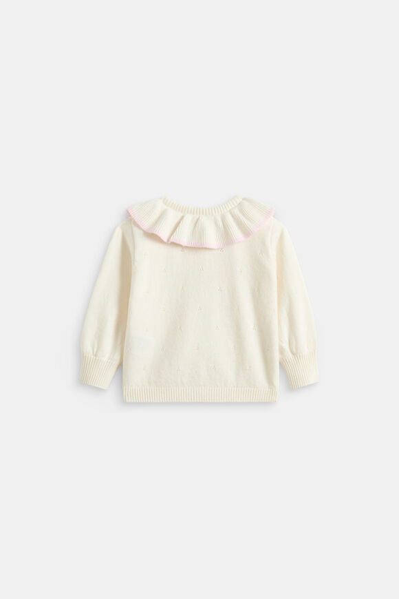 Collared Knit Cardigan  Classic Cream  hi-res