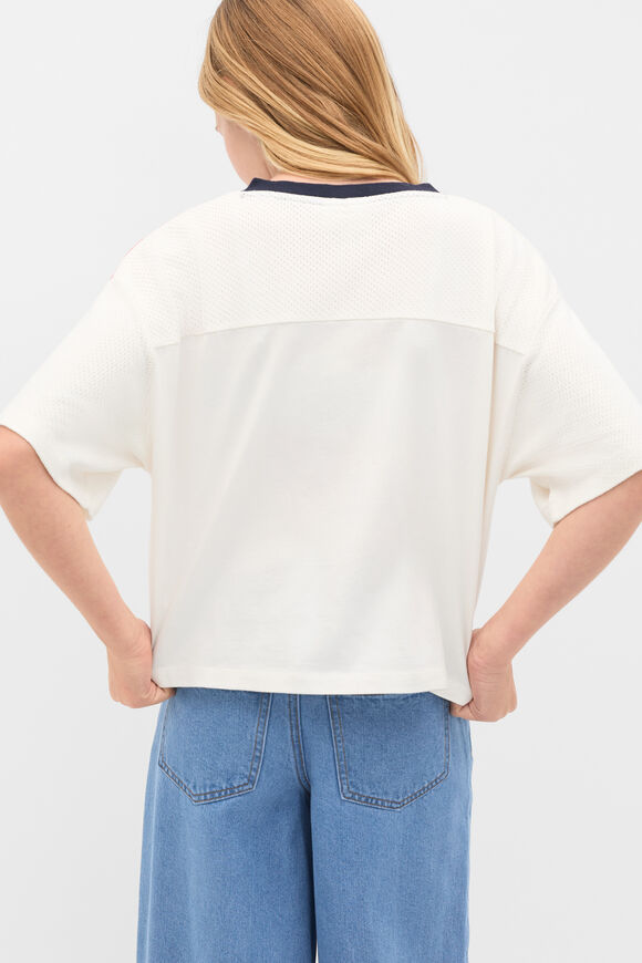 Sporty V Neck Tee  Classic Cream  hi-res