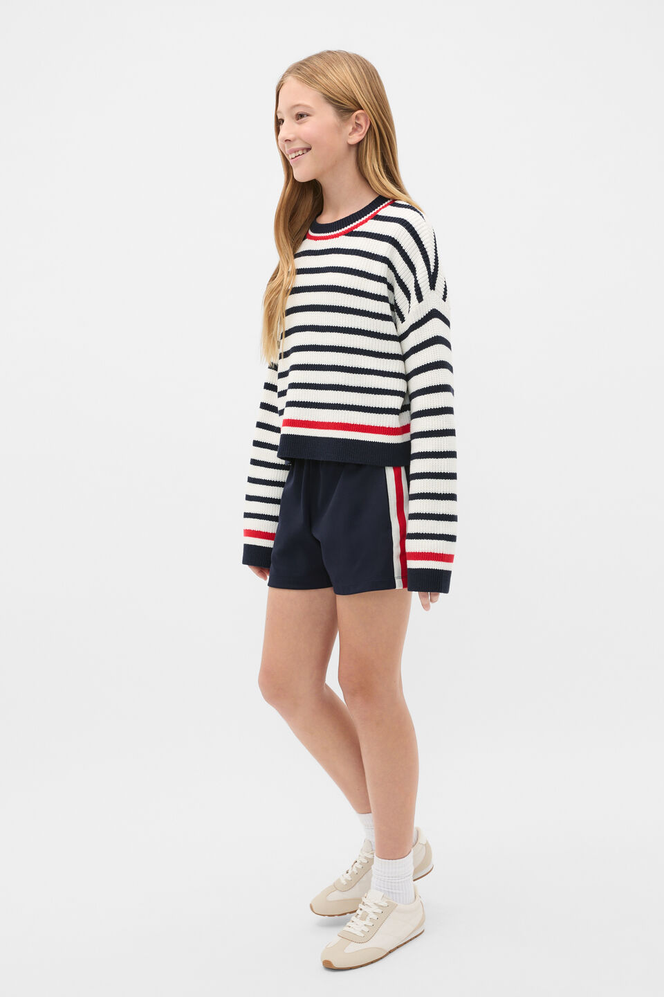 Crop Knit Sweater  Classic Cream