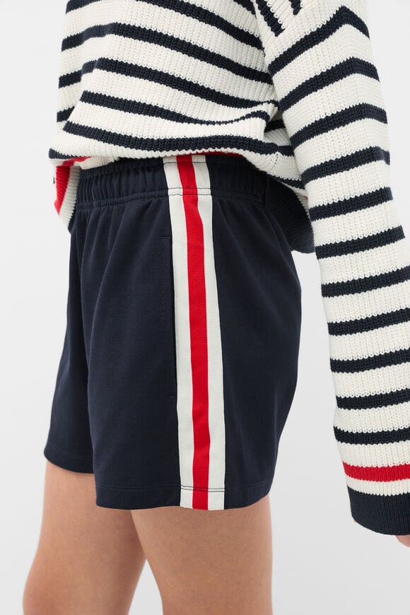 Retro Striped Short  New Navy  hi-res