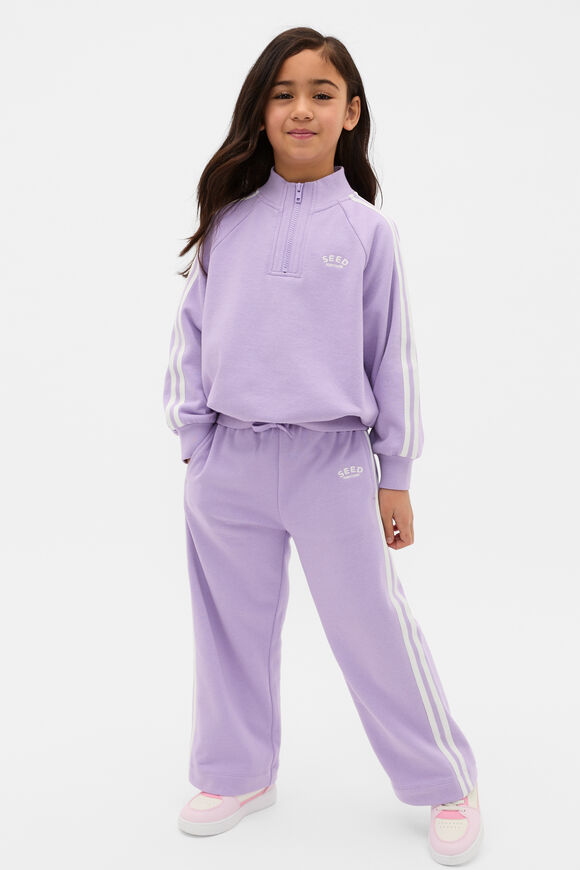 Quarter Zip Logo Sweat  Lilac  hi-res
