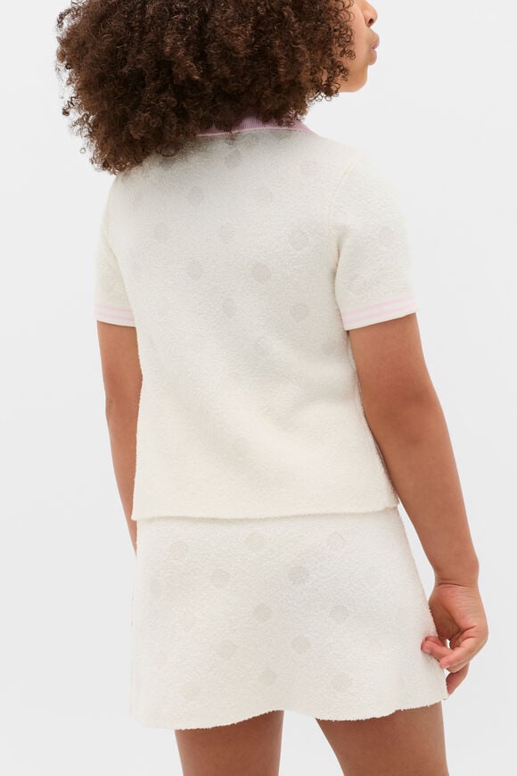 Spot Knit Polo  Classic Cream  hi-res