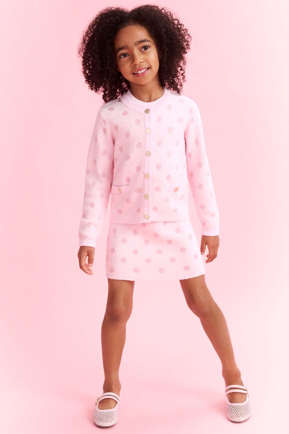 Spot Knit Cardigan  Pink Lemonade  hi-res
