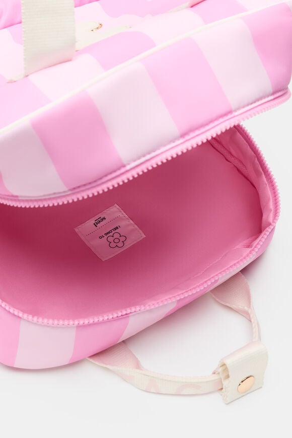 Pink Stripe Initial Backpack  C  hi-res
