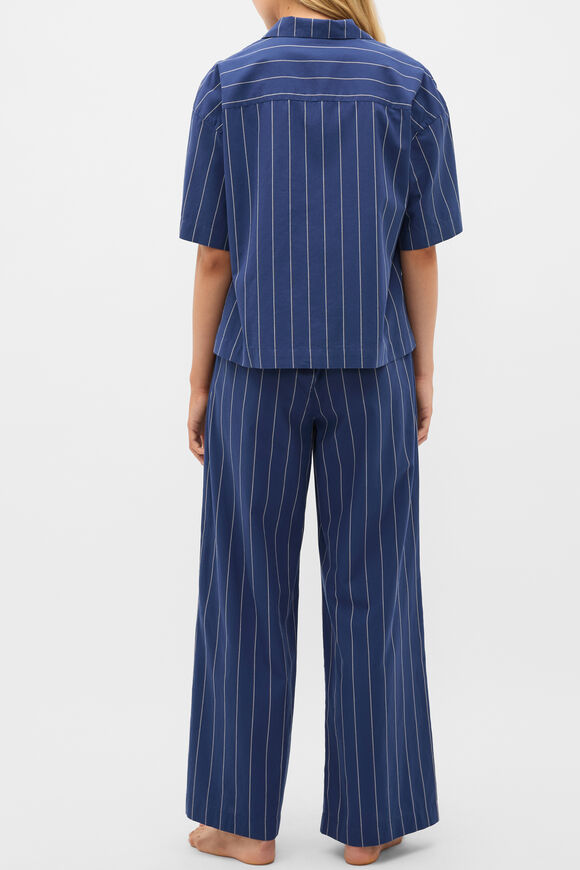 Stripe Shirt and Pant PJ Set  Royal Blue  hi-res