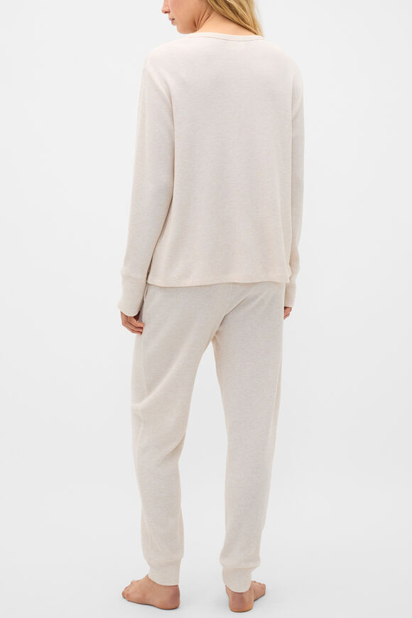 Waffle Top and Pant PJ Set  Meringue Marle  hi-res
