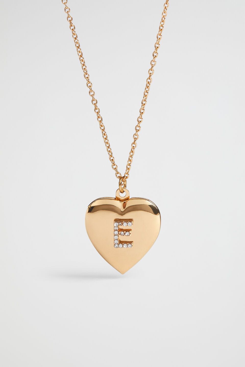 Diamante Initial Locket  E
