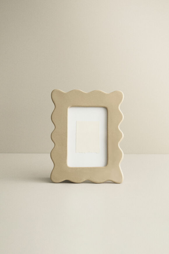 Theo Medium Photo Frame  Cashew Cream  hi-res