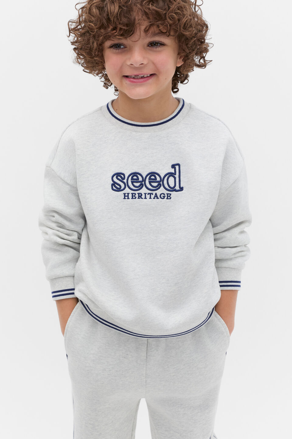 Core Logo Sweat  Light Grey Marle