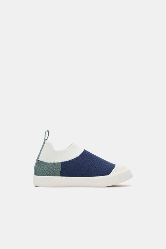 Colourblock Knit Sneaker  French Navy  hi-res