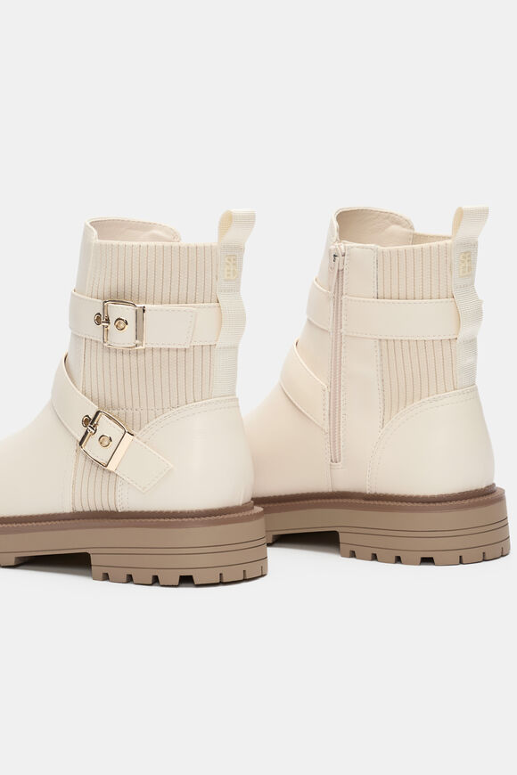 Rib Biker Boot  Classic Cream  hi-res