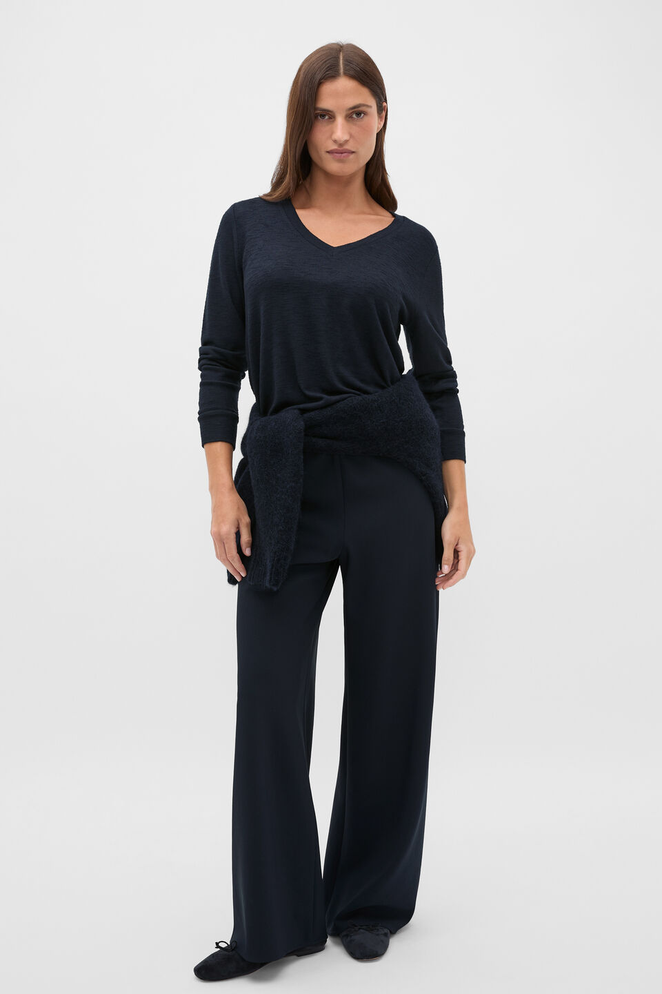 Supersoft V Neck Top  Twilight Blue