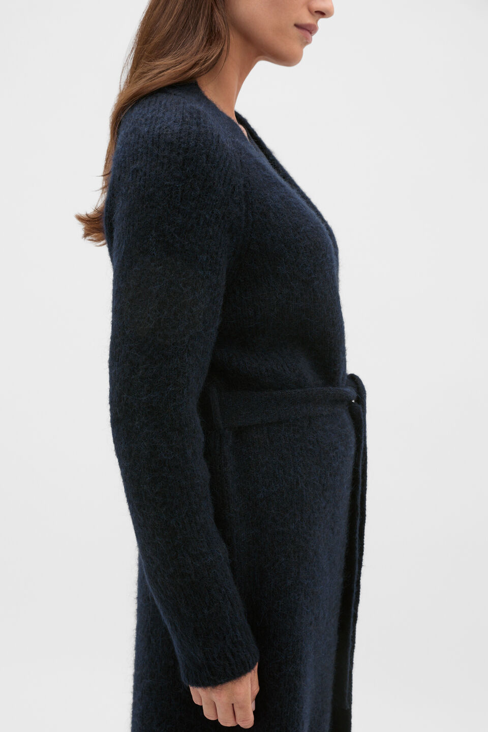 Luxe Fluffy Long Cardigan  Twilight Blue