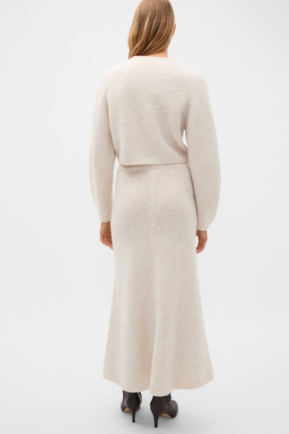 Luxe Fluffy Knit Skirt  Vanilla Cream Marle  hi-res