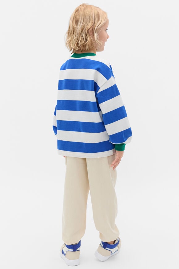 Block Stripe Sweat  Cobalt  hi-res