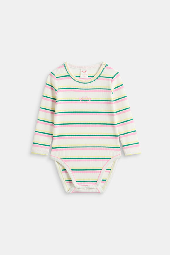 Stripe Rib Bodysuit  Multi  hi-res