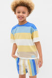 Multi Stripe Tee  Electric Blue Multi  hi-res