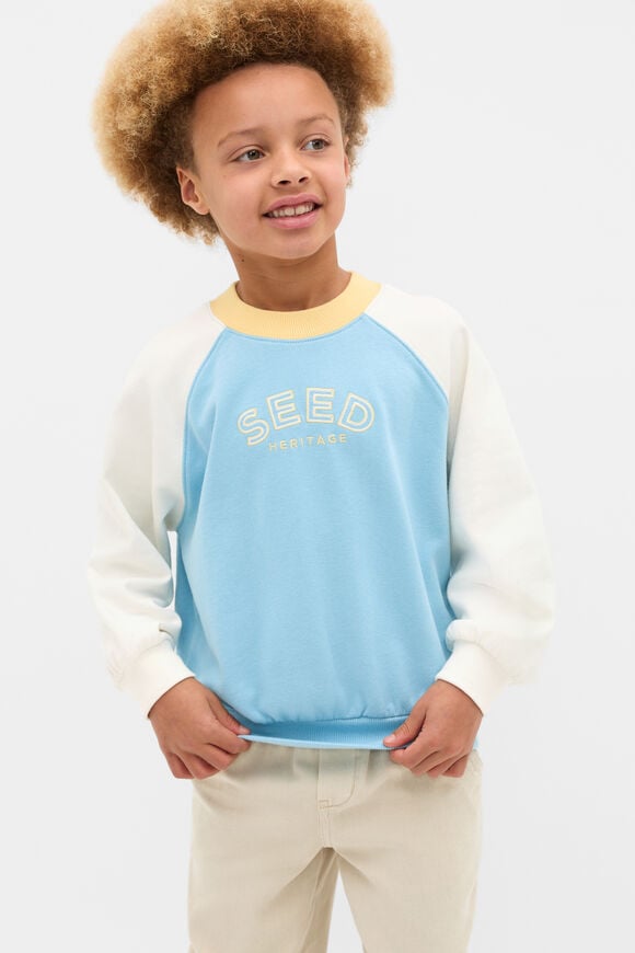 Raglan Logo Sweat  Nebula Blue  hi-res
