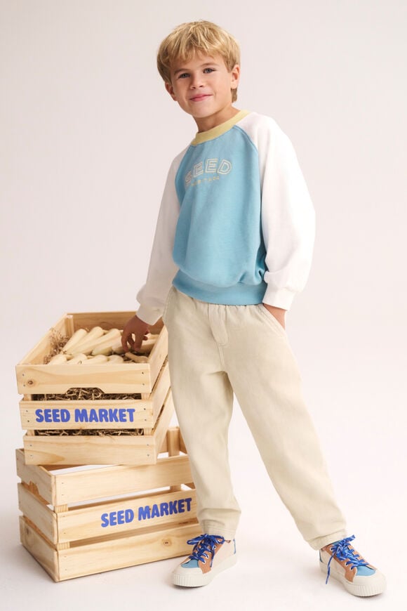 Raglan Logo Sweat  Nebula Blue  hi-res