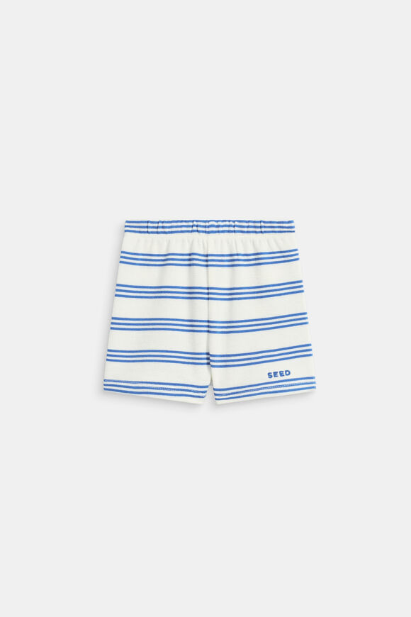 Textured Stripe Short  Electric Blue Stripe  hi-res