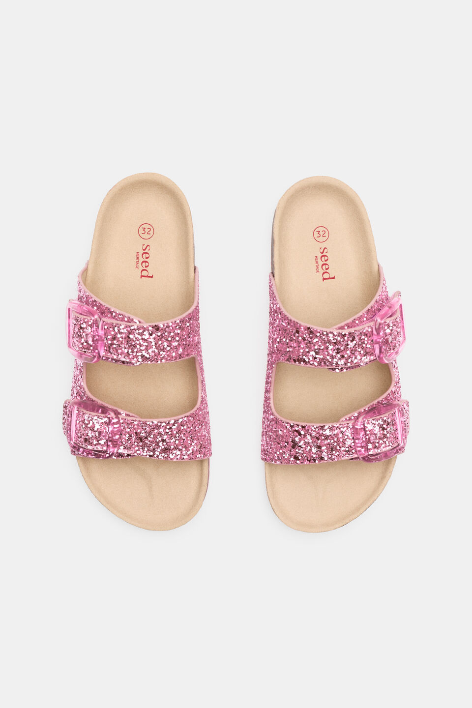 Transparent Buckle Sandal  Candy Pink Glitter