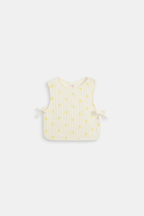 Quilted Smock Bib  Classic Cream  hi-res
