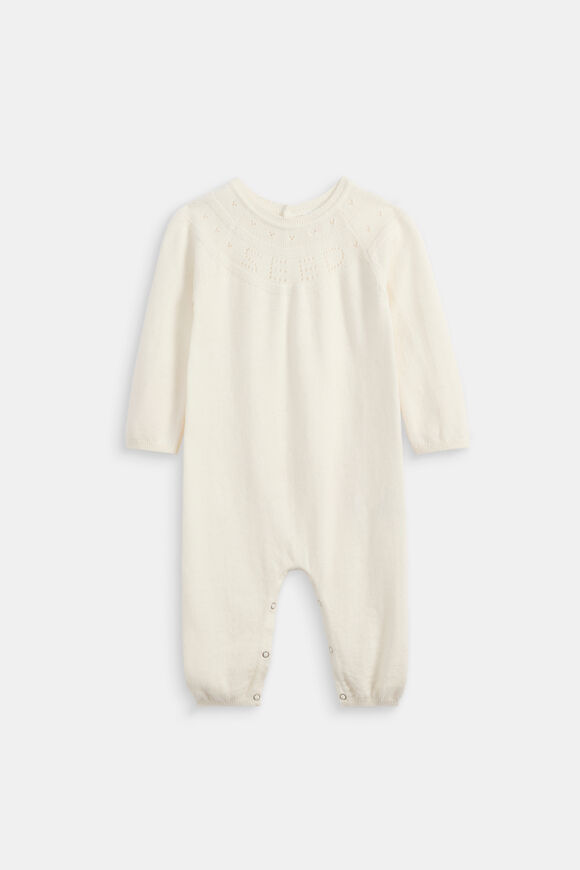 Pointelle Knit Jumpsuit  Classic Cream  hi-res
