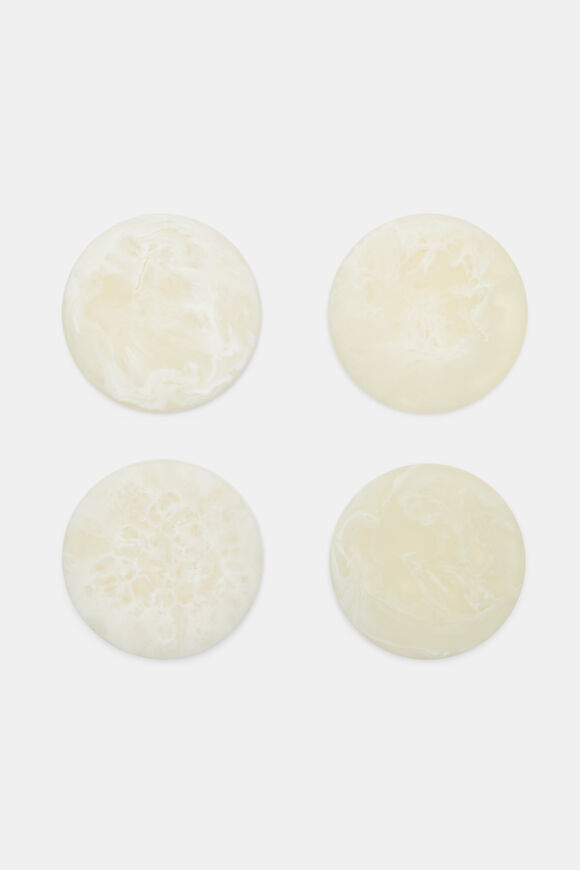 Tallulah Resin Coaster Set of 4  Meringue  hi-res