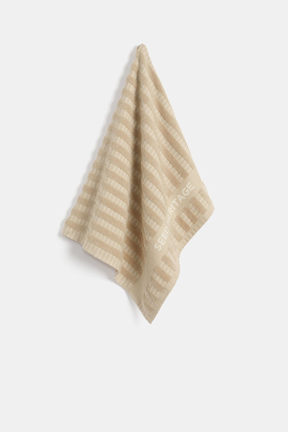 Textured Tea Towel  Cashew Cream  hi-res