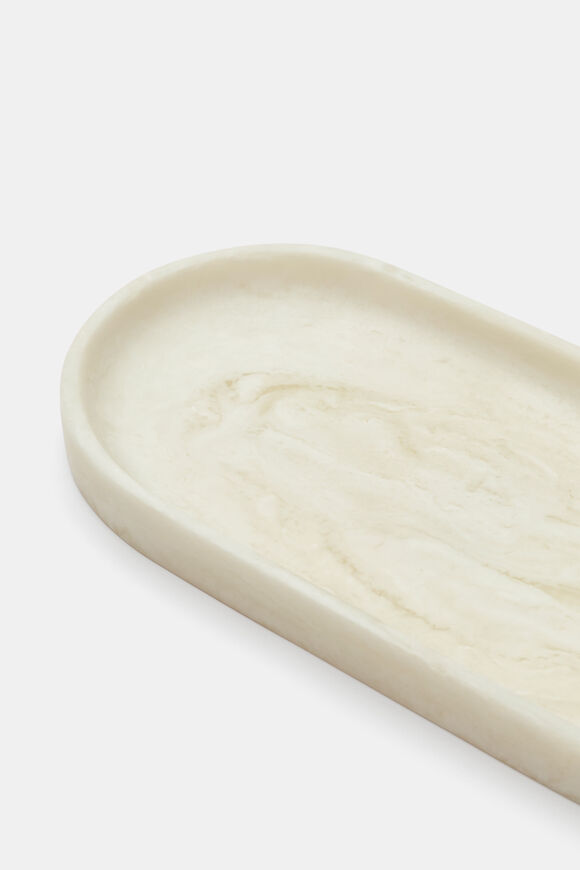 Tallulah Resin Serving Tray  Meringue  hi-res