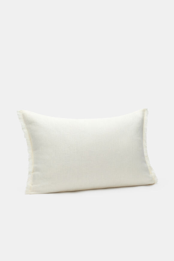 Rectangular Fringed Cushion  Meringue  hi-res