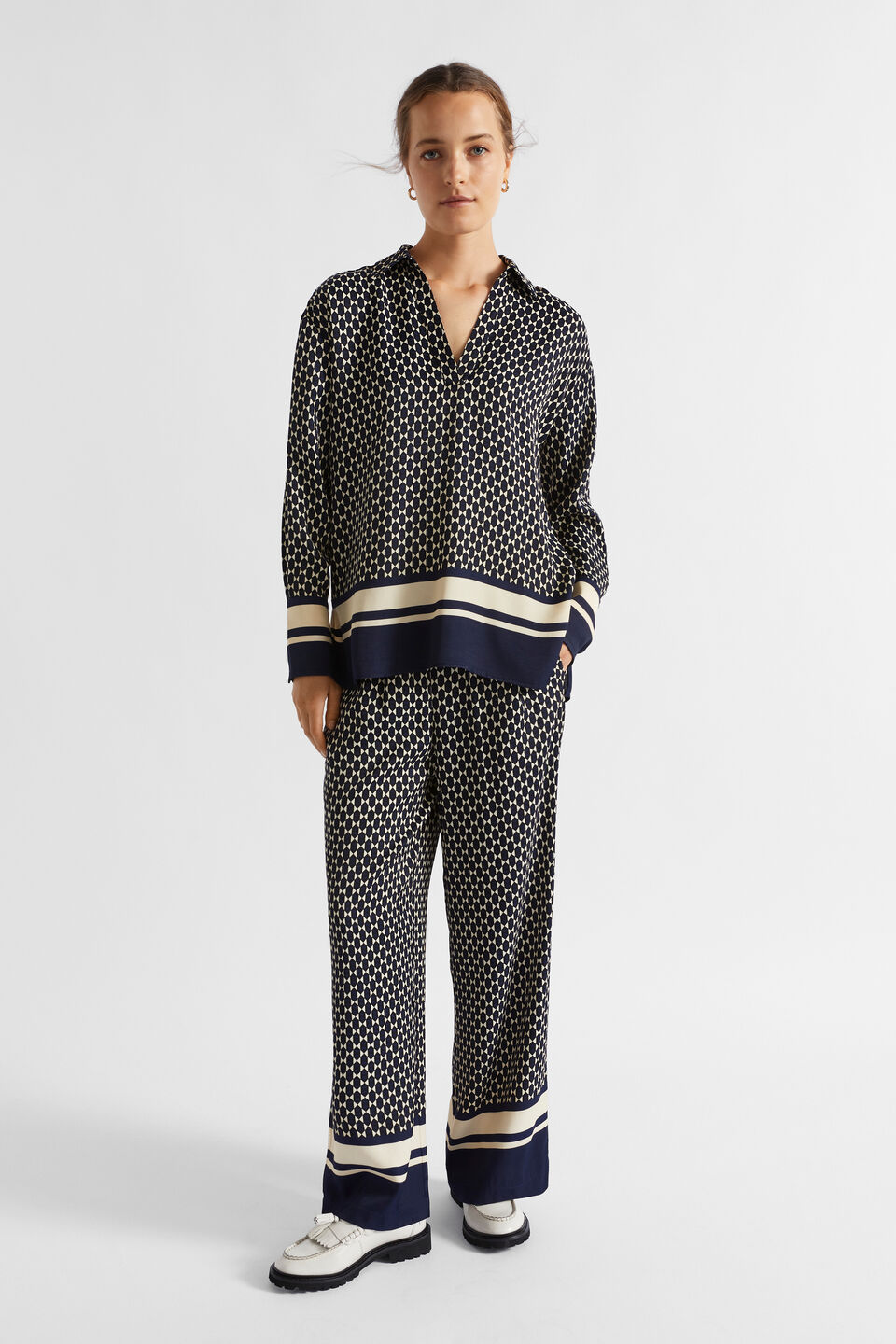 Diamond Geo Blouse  Midnight Sky Geo