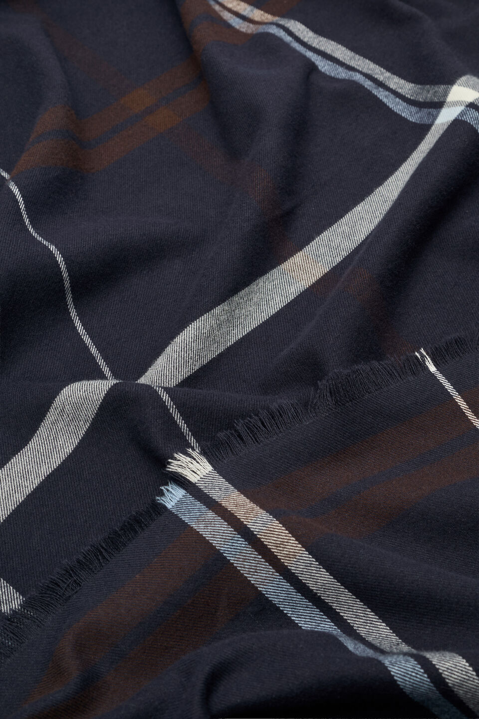 Multi Check Scarf  Twilight Blue