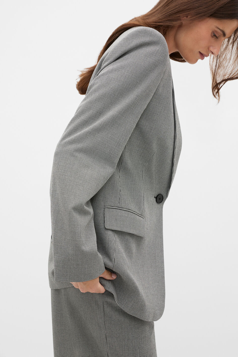 Houndstooth Tailored Jacket  Houndstooth