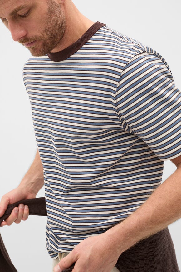 Crew Stripe Tee  Multi Choc Stripe  hi-res