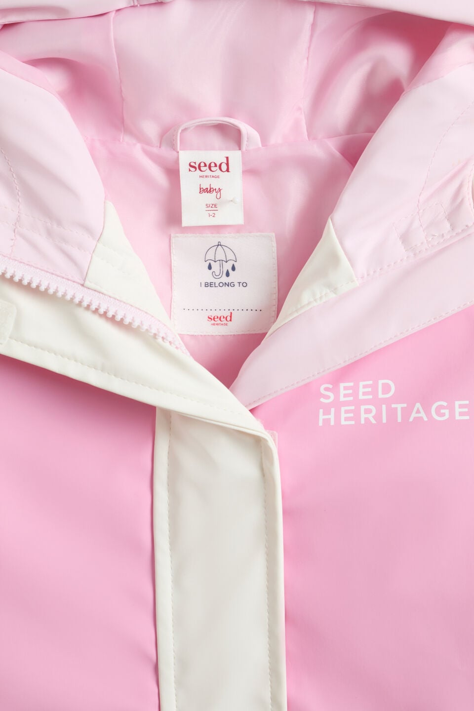 Mini Colourblock Raincoat  Pink Multi